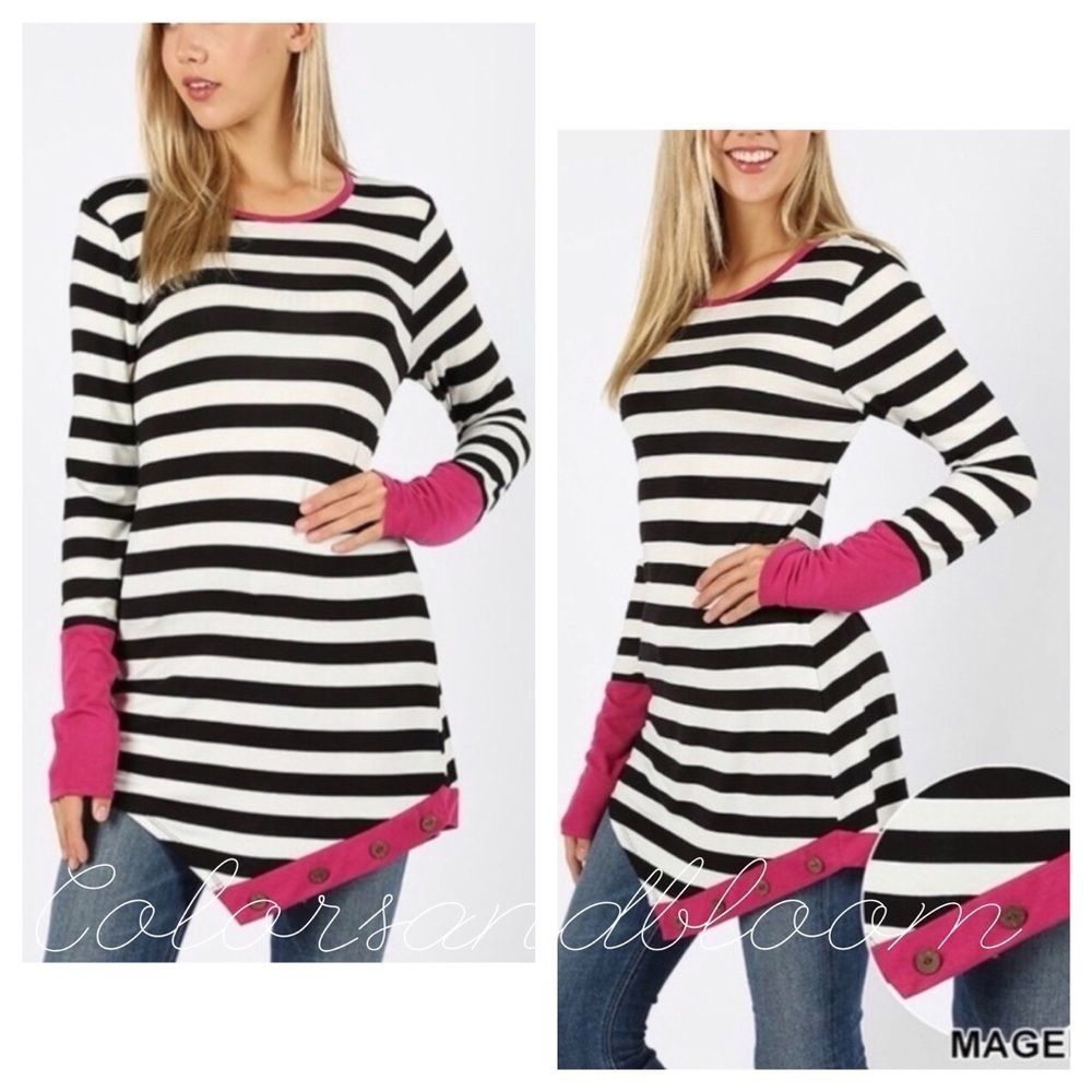 Contrast Tunic Top